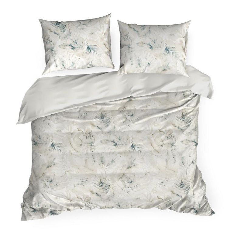 Eurofirany, komplet pościeli satynowej, Spring 82, 140-200 cm, beżowy