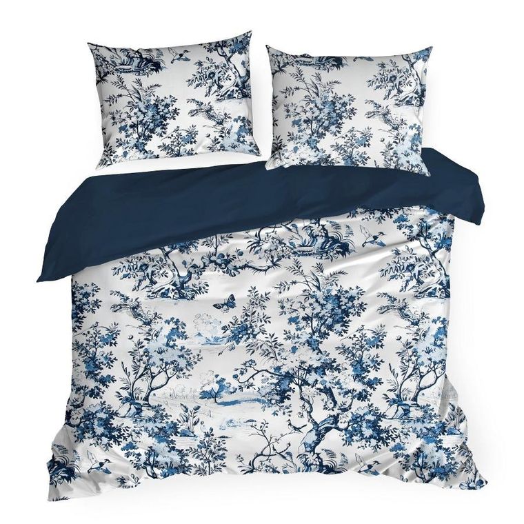 Eurofirany, komplet pościeli satynowej, Spring 86, 200-220 cm, biały