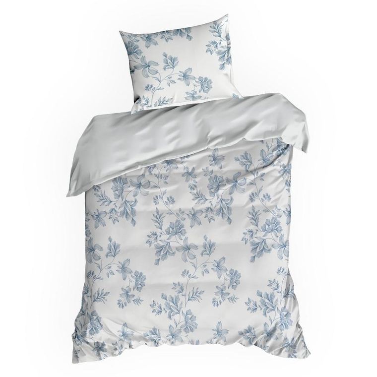 Eurofirany, komplet pościeli satynowej, Spring 99, 140-200 cm, biały