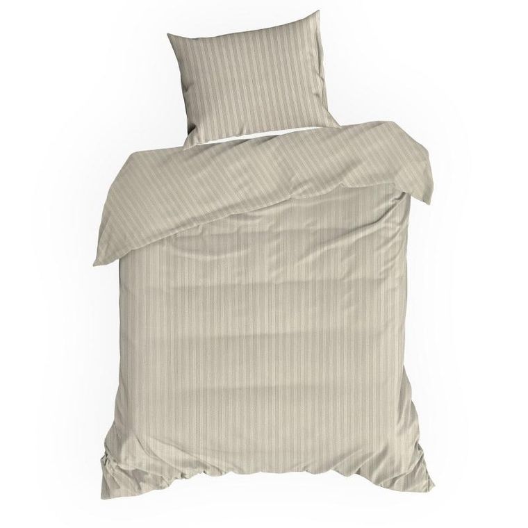 Eurofirany, komplet pościeli satynowej, Vera, 220-200 cm, beżowy
