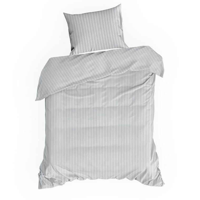 Eurofirany, komplet pościeli satynowej, Vera, 220-200 cm, jasnoszary