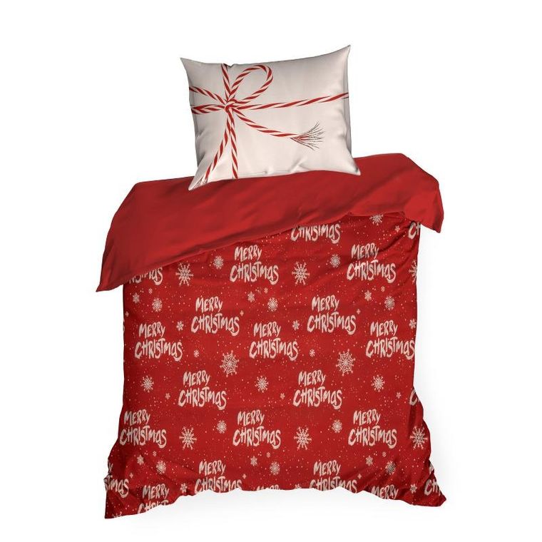 Eurofirany, komplet pościeli świątecznej, Kevin, 140-200 cm, czerwony