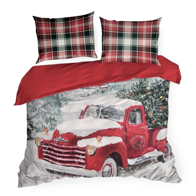 Eurofirany, komplet pościeli świątecznej, Vinti, 160-200 cm, czerwony