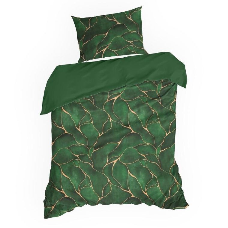 Eurofirany, komplet pościeli w pudełku gift, zielony, 160-200 cm + 70-80 cm x2