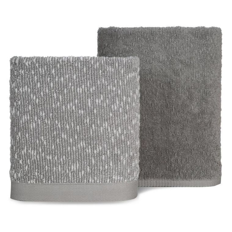 Eurofirany, komplet ręczników, 37-25-10 cm, stalowy