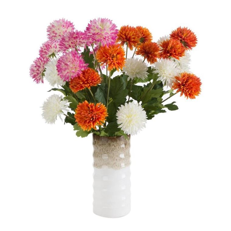 Eurofirany, kwiat Natu, 63 cm, pomarańczowy