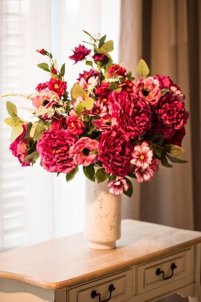 Eurofirany, kwiat Natu, 65 cm, ciemnofioletowy