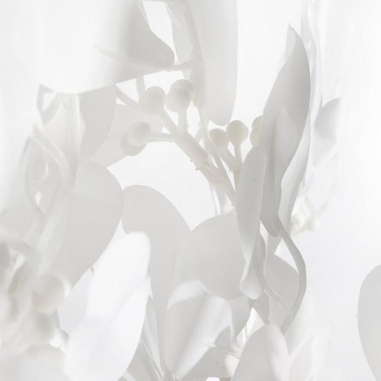 Eurofirany, kwiat Natu, długość 50 cm, długość z liśćmi 30 cm, liść 5 cm, biały