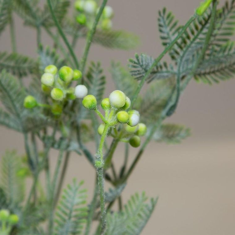 Eurofirany, kwiat Natu, długość 57 cm, długość z listeczkami 39 cm, zielony