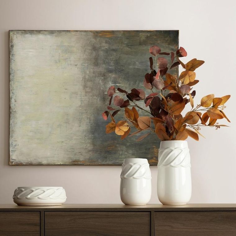 Eurofirany, misa dekoracyjn, Lisa, 24-24-8 cm, biały