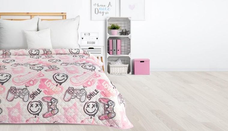 Eurofirany, narzuta d91 kid, biały, 170-210 cm