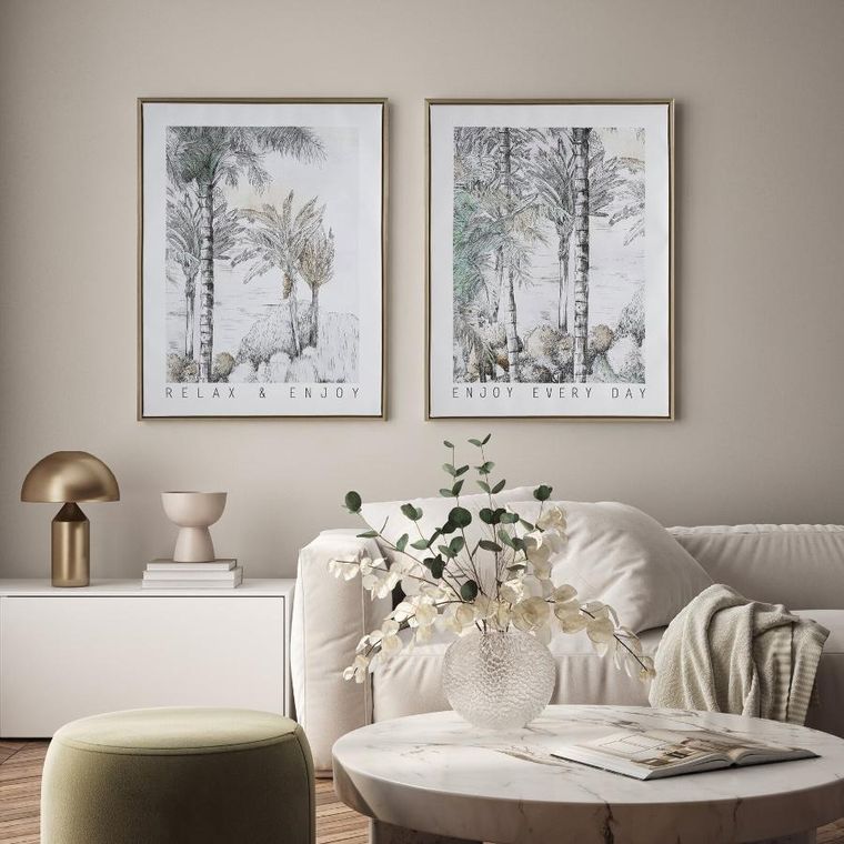 Eurofirany, obraz, 45-60-25 cm, szary