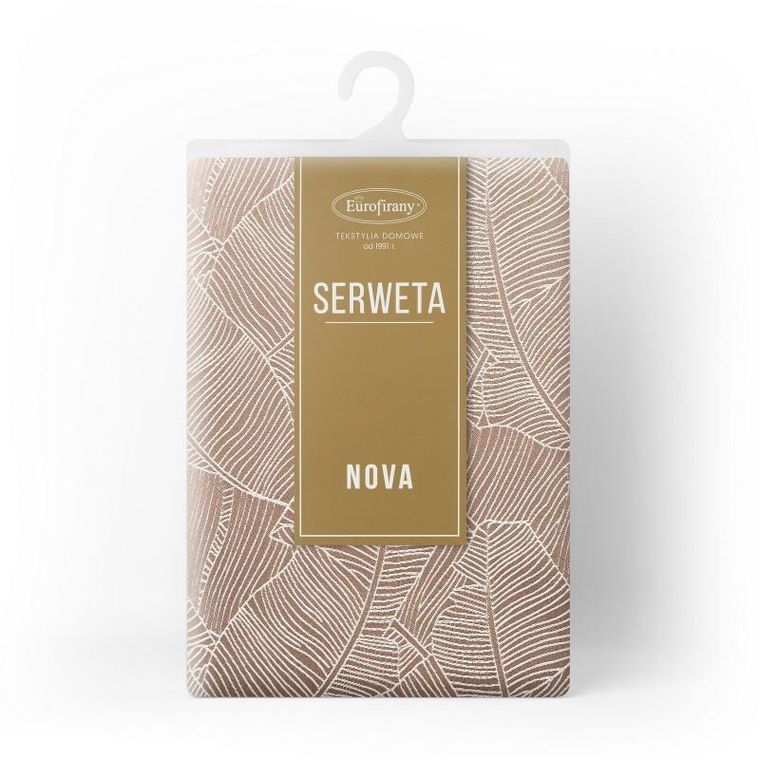 Eurofirany, obrus, Isla, 85-85 cm, ciemnobeżowy