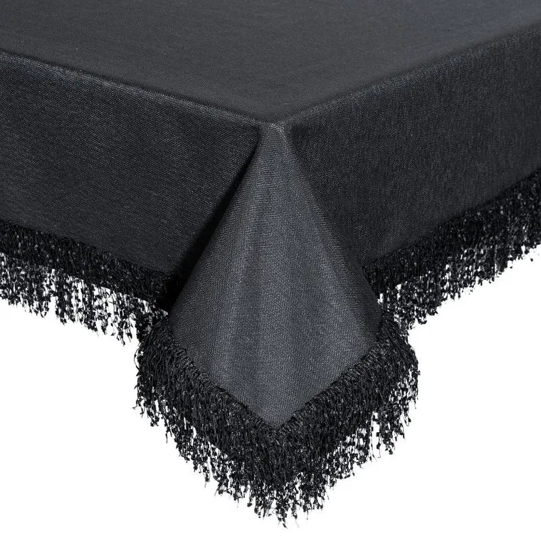 Eurofirany, obrus Jasper, 140-180 cm, czarny