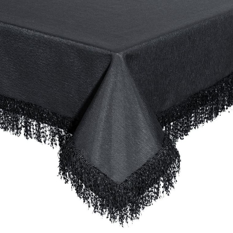 Eurofirany, obrus Jasper, 140-260 cm, czarny