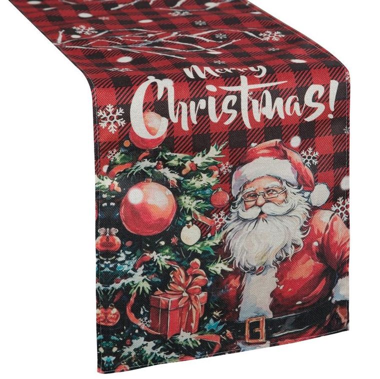 Eurofirany, obrus świąteczny, 33-183 cm, czerwony