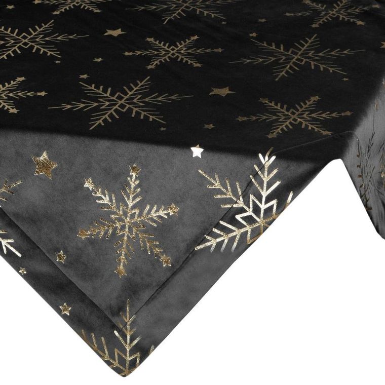 Eurofirany, obrus świąteczny, 85-85 cm, czarny