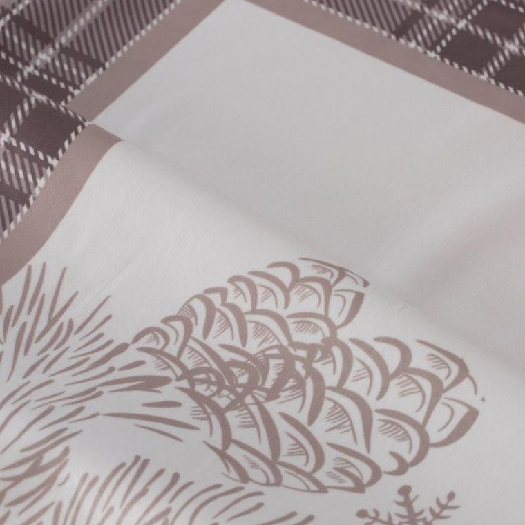 Eurofirany, obrus świąteczny, Holly, 85-85 cm, beżowy