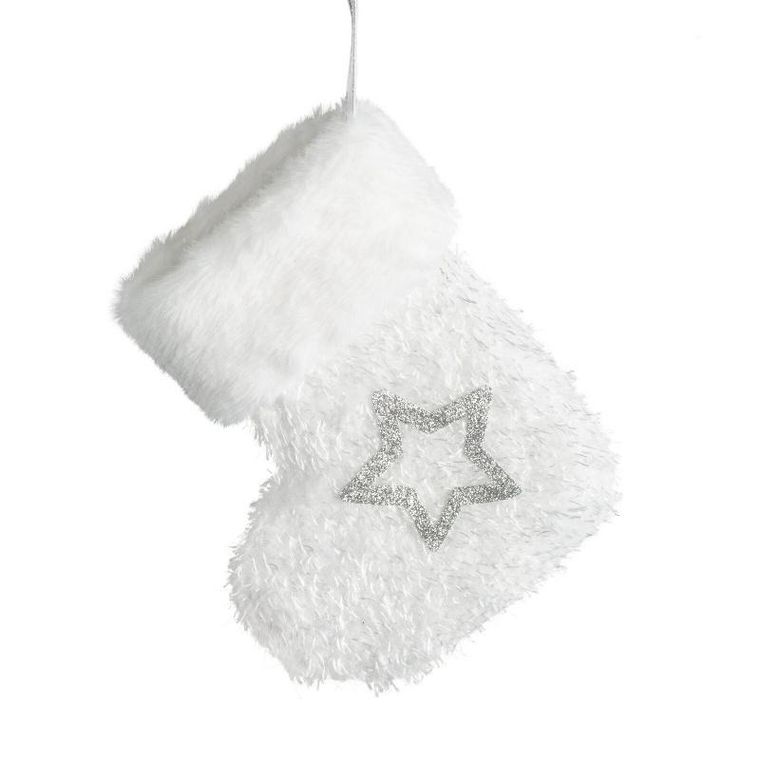 Eurofirany, ozdoba świąteczna, 15-19 cm, biały