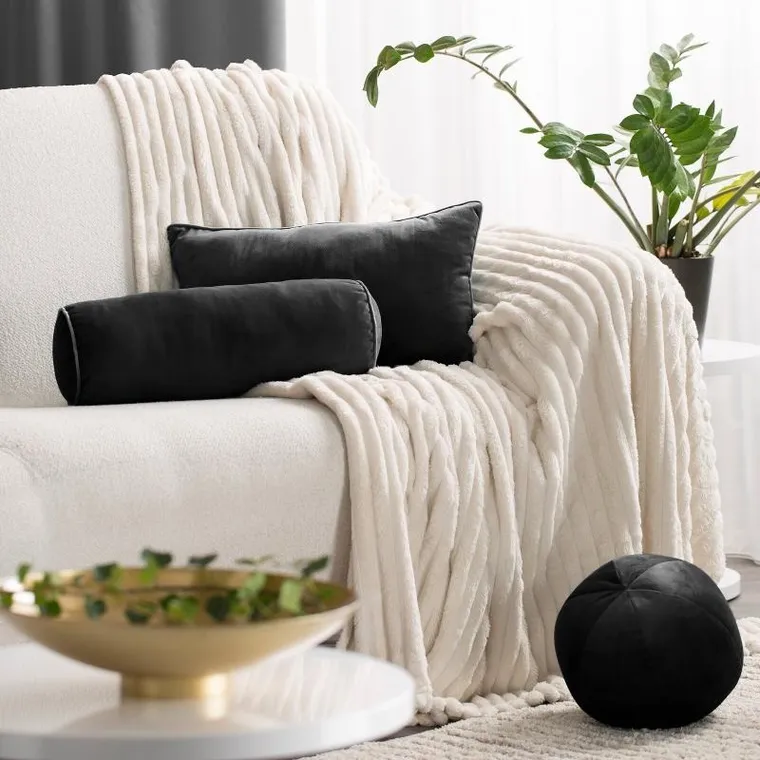 Eurofirany, poduszka wałek, Gaja, 15-45 cm, czarny