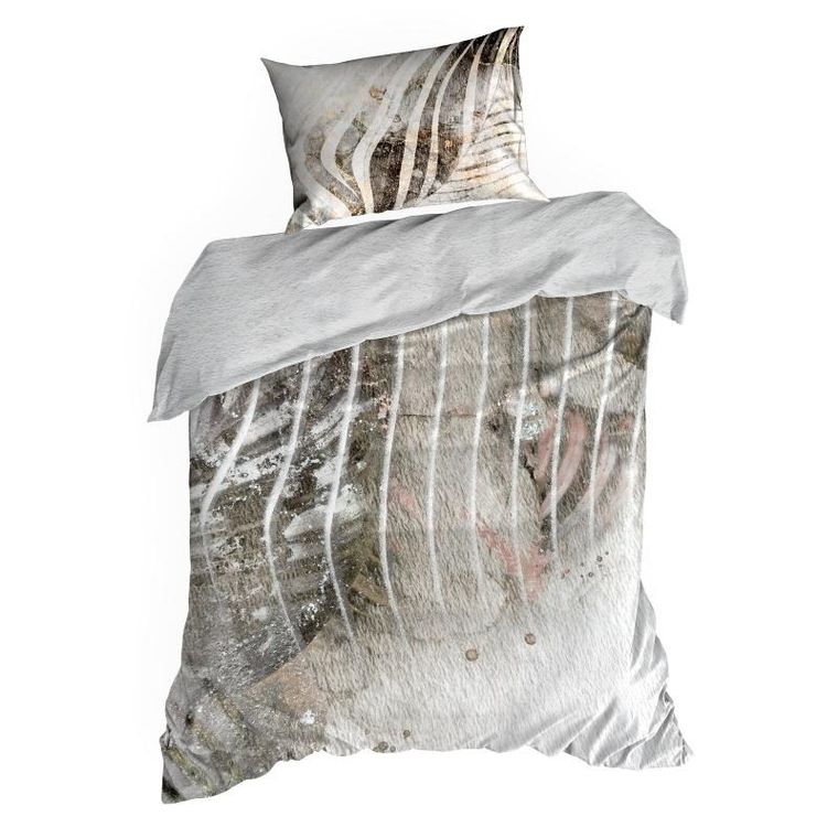 Eurofirany, pościel Eva, 160-200 cm, szarobeżowy