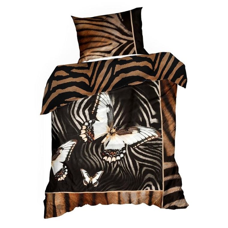 Eurofirany, pościel Eva, 220-200 cm, brązowy