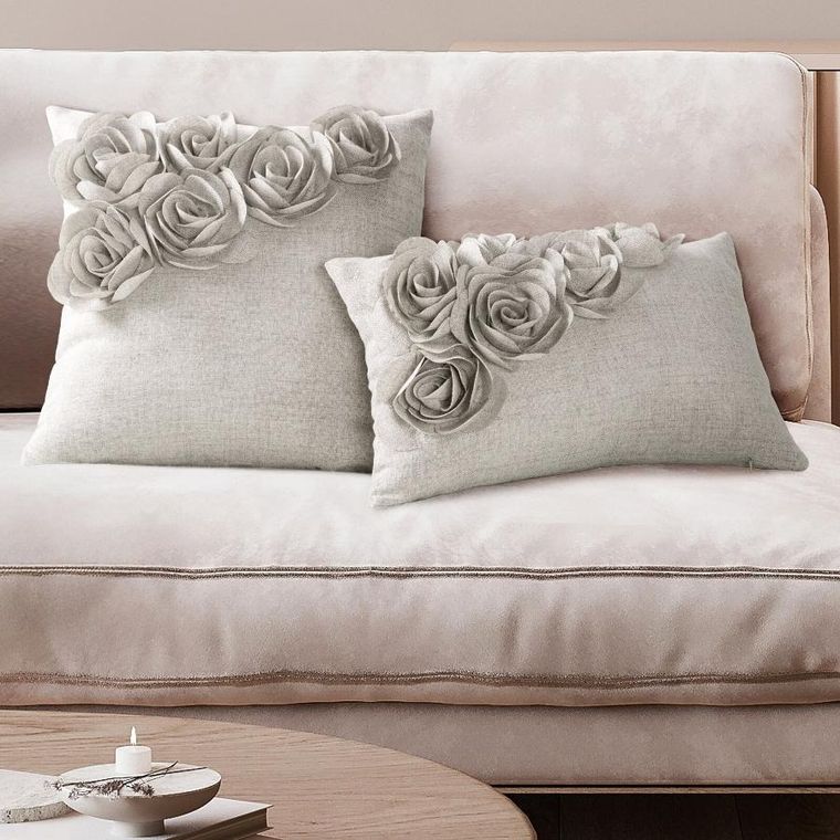 Eurofirany, poszewka Flores, 30-50 cm, beżowy