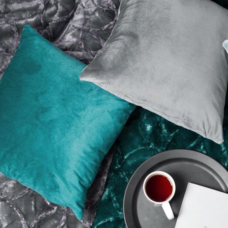 Eurofirany, poszewka Melanie, 40-40 cm, srebrny