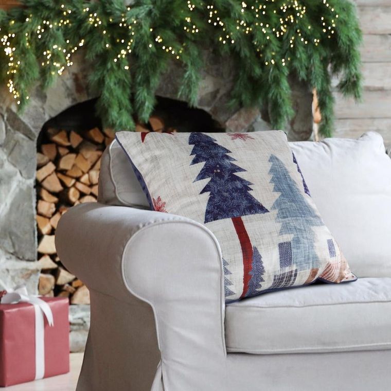 Eurofirany, poszewka świąteczna, 45-45 cm, beżowy