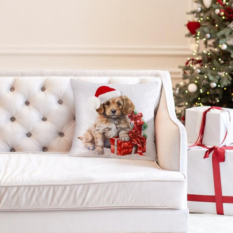 Eurofirany, poszewka świąteczna, 45-45 cm, biały