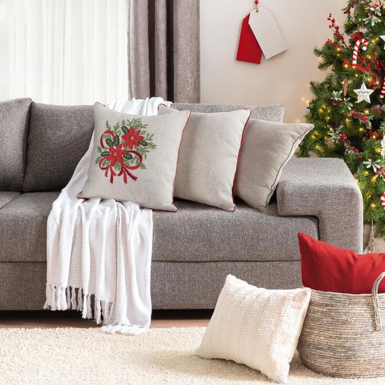 Eurofirany, poszewka świąteczna, 45-45 cm, czerwony