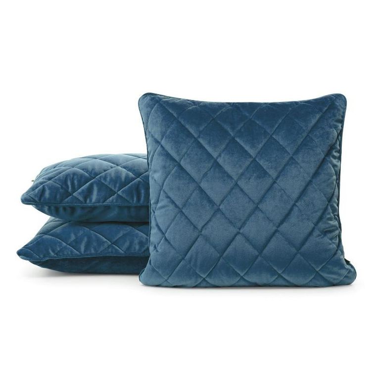 Eurofirany, poszewka velvet, 45-45 cm, granatowy