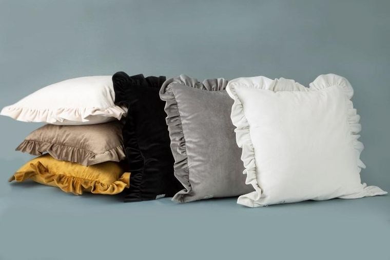 Eurofirany, poszewka velvet, 45-45 cm, srebrny