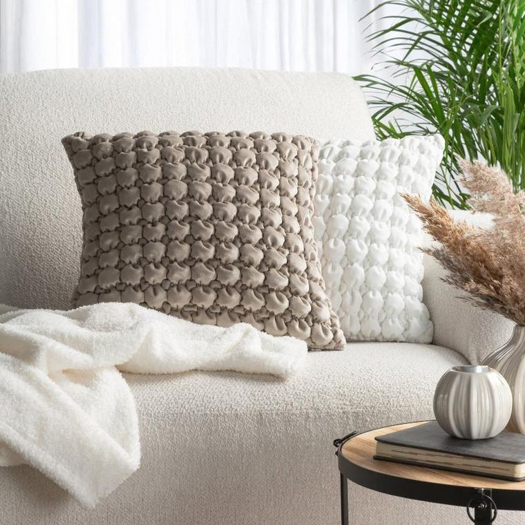 Eurofirany, poszewka velvet, 45-45 cm, srebrny