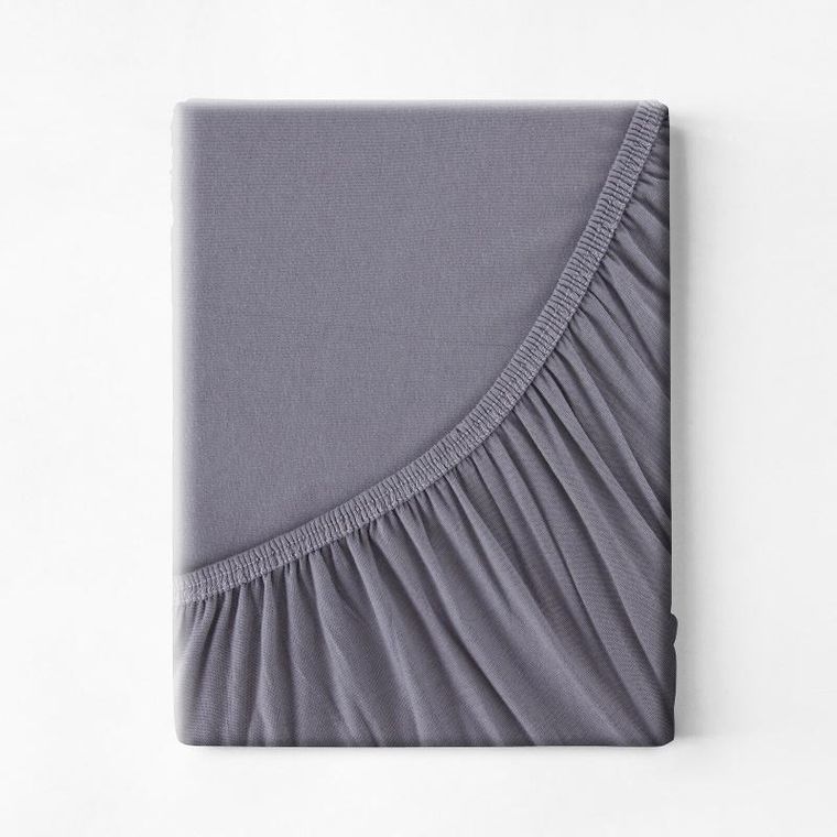 Eurofirany, prześcieradło jersey3, 160-200-30 cm, ciemnostalowy