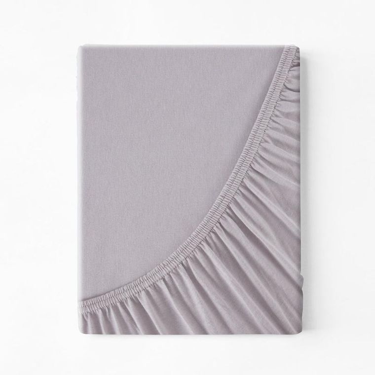 Eurofirany, prześcieradło jersey3, 160-200-30 cm, jasnoszary