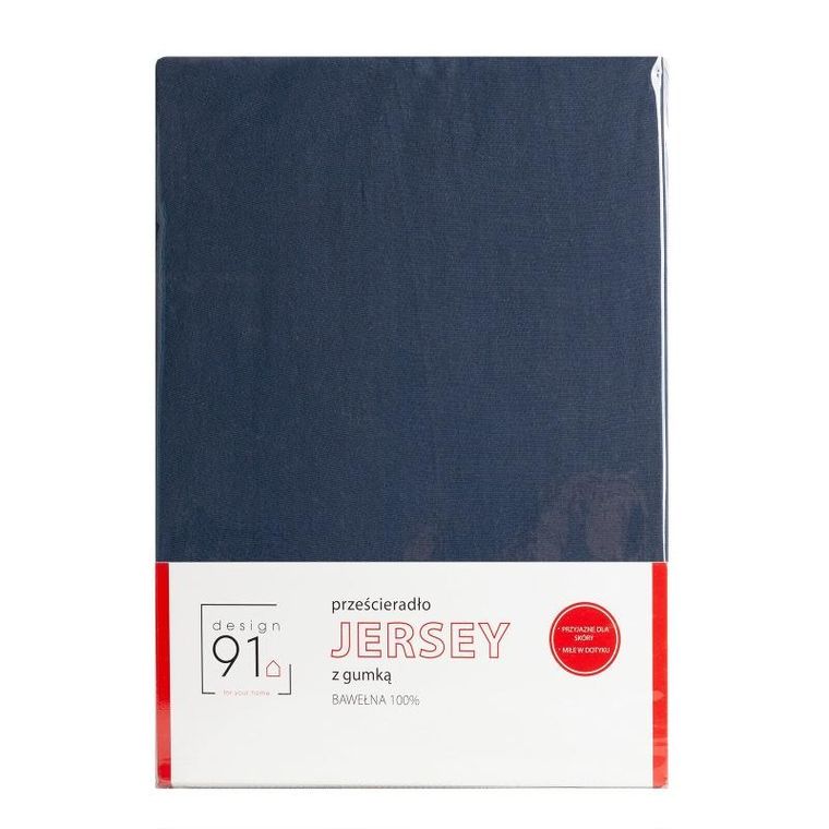 Eurofirany, prześcieradło z gumką jersey d91, 120-200 cm, wys25 cm