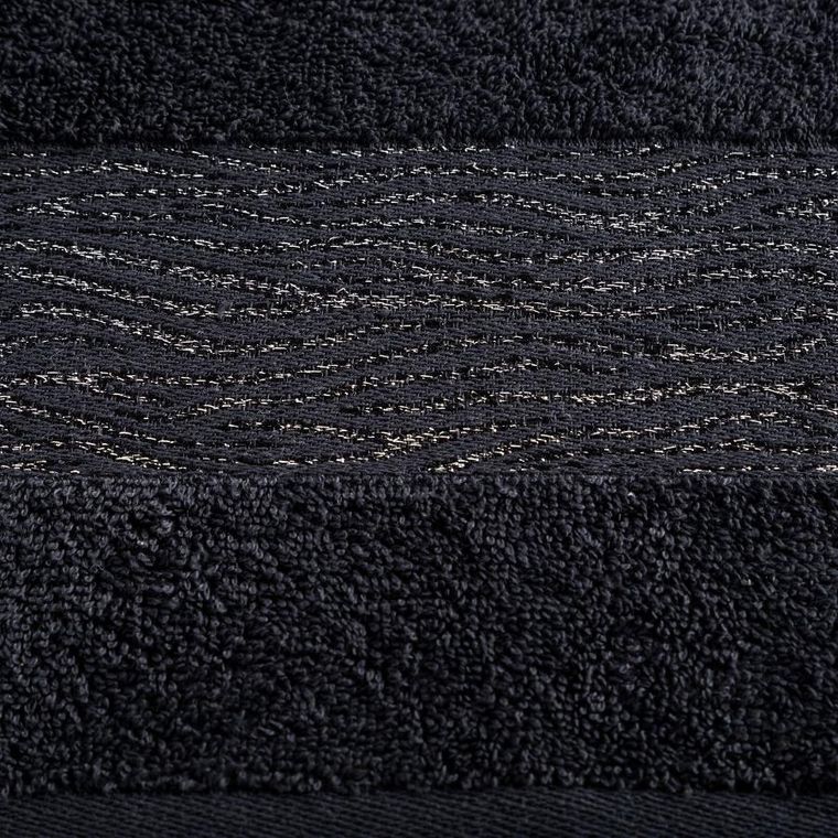 Eurofirany, ręcznik Amber, 50-90 cm, czarny