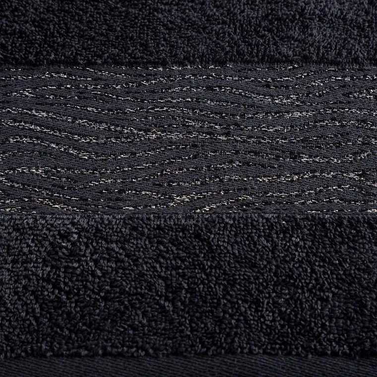 Eurofirany, ręcznik Amber, 70-140 cm, czarny