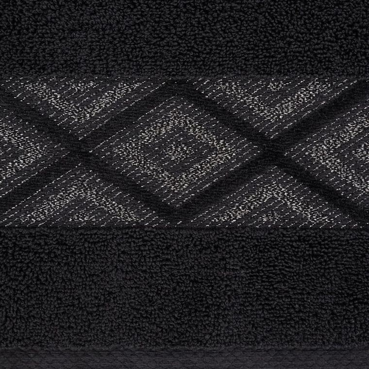 Eurofirany, ręcznik, Azari, 70-140 cm, czarny