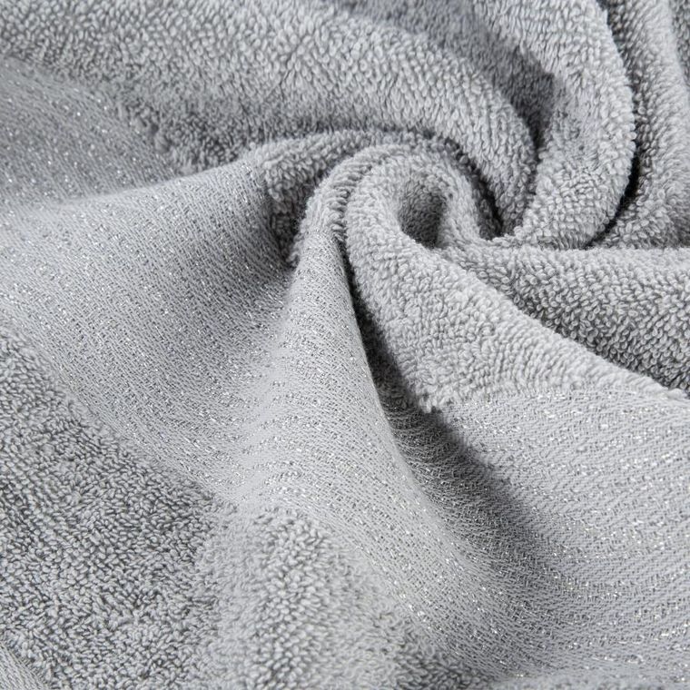 Eurofirany, ręcznik bawełniany, Amber 02, 50-90 cm, srebrny