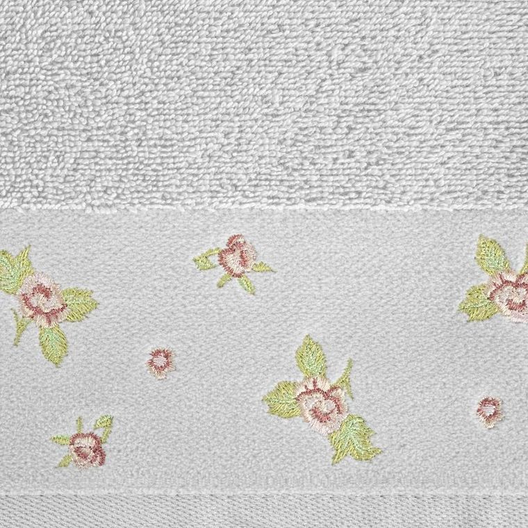 Eurofirany, ręcznik Dalia, 70-140 cm, srebrny