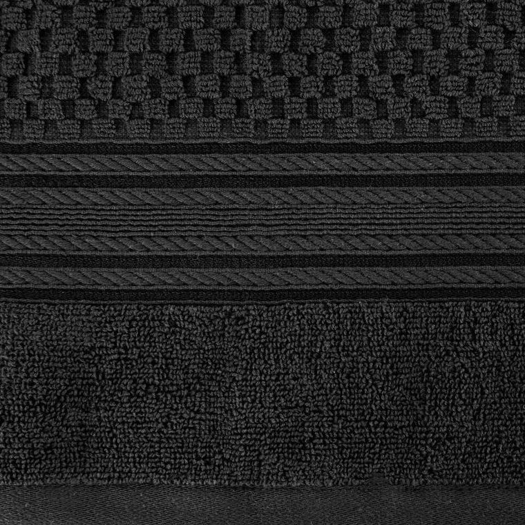 Eurofirany, ręcznik Davos, 30-50 cm, czarny