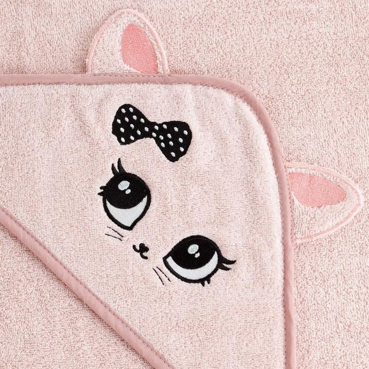 Eurofirany, ręcznik dziecięcy, 100-100 cm, różowy