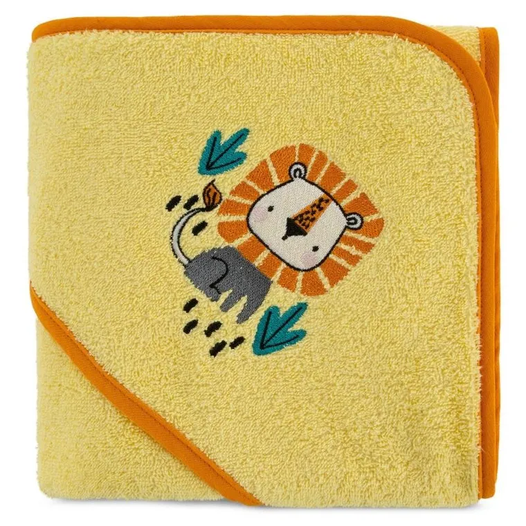 Eurofirany, ręcznik dziecięcy baby, 100-100 cm, pomarańczowy