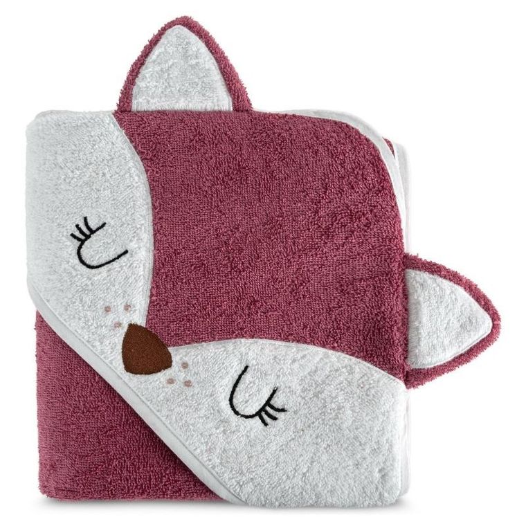 Eurofirany, ręcznik dziecięcy baby, 100-100 cm, różowy