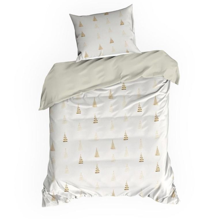 Eurofirany, świąteczny komplet pościeli, Garland, 160-200 cm, biały