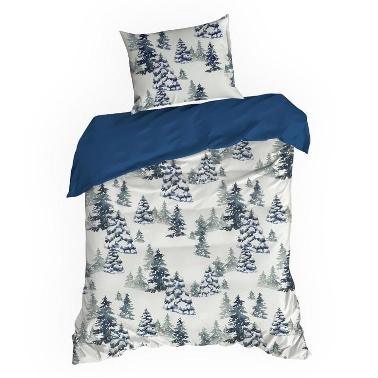 Eurofirany, świąteczny komplet pościeli, Natal, 140-200 cm, biały