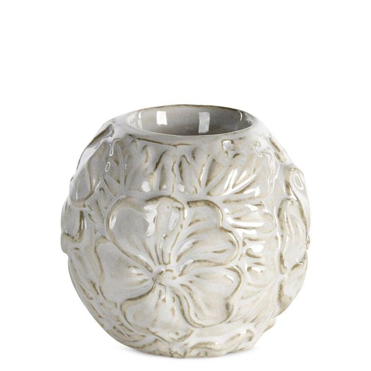 Eurofirany, świecznik dekoracyjny, Naira, 10-10 cm, kremowy