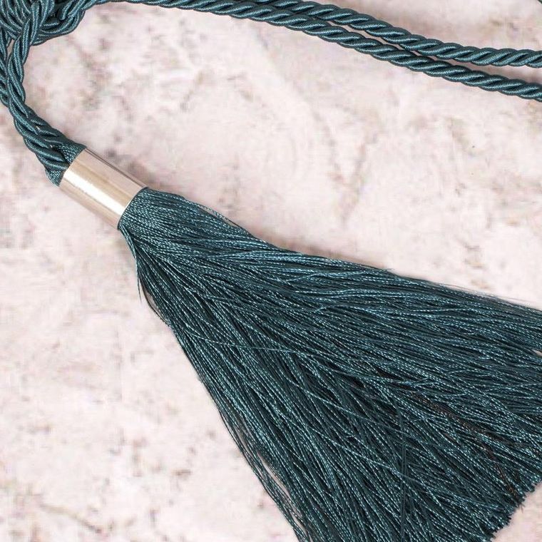Eurofirany, sznur dekoracyjny, Alena, długość 58 cm, ciemnoturkusowy